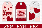 Valentine Day Gift Tags Template SVG, an Object Graphic by Digi_Design_World (Thumbnail 2 of 3)