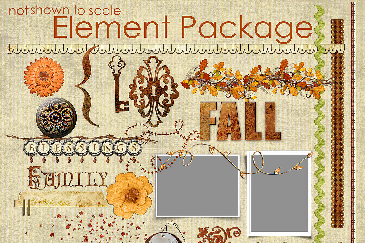 30-Fall Elements/Clipart Pack preview 2