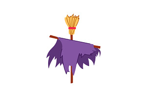 Fall Scarecrow Cartoon Vector