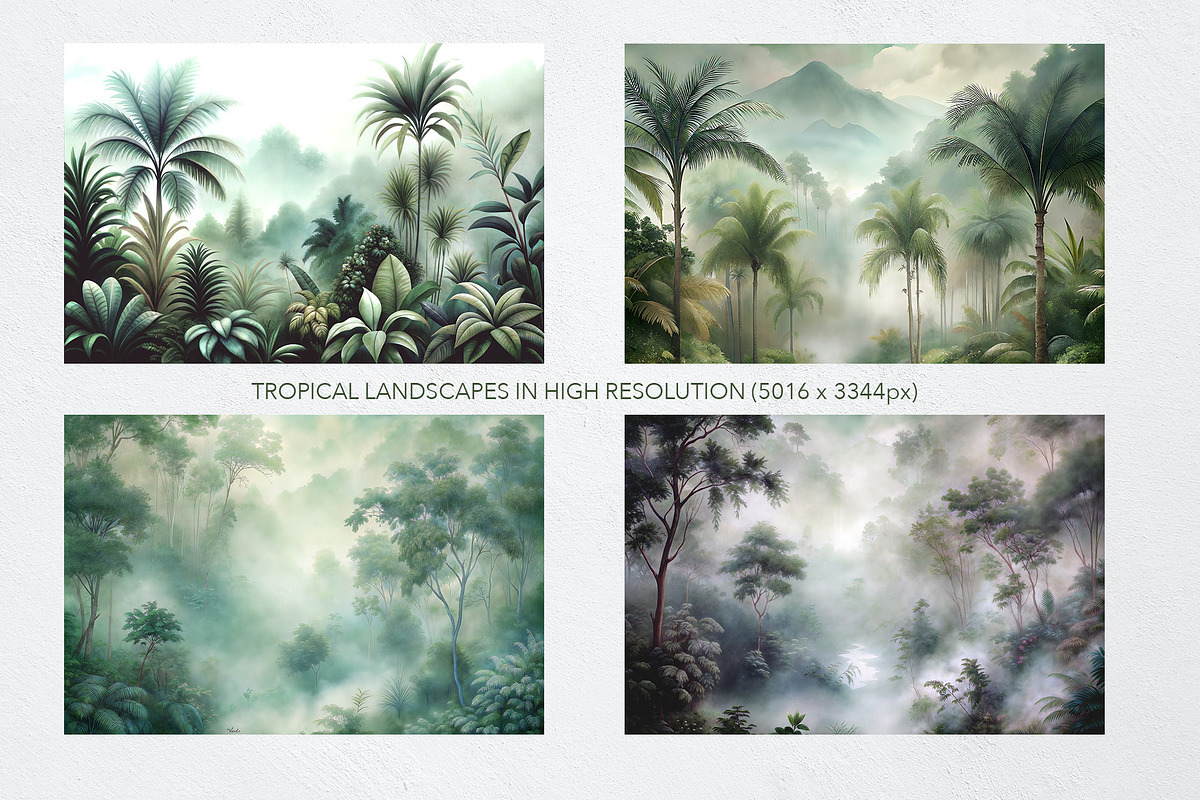 Tropical rainforest graphic set, a Wallpaper Graphic by FleurArt (Photo 3 of 6)