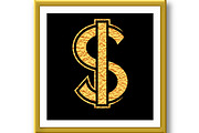 Gold Dollar. Money symbol. Vector, an Object Graphic by RODINA (Thumbnail 3 of 3)