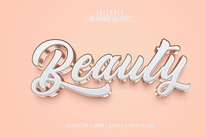 Beauty3D Editable Text Effect Style