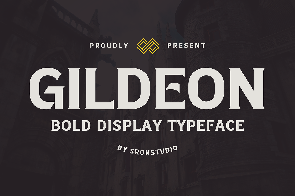 Gildeon - Bold Display Typeface, a Serif Font by Sronstudio (Photo 1 of 12)