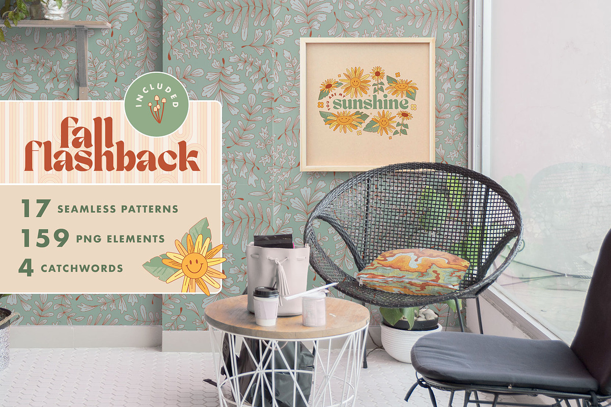 Fall Flashback-Warm Retro Collection, a Pattern Graphic by Anugraha Design (Photo 4 of 12)