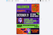 Halloween Party Canva Flyer Template, an Invitation Template by NH graphic (Thumbnail 2 of 3)