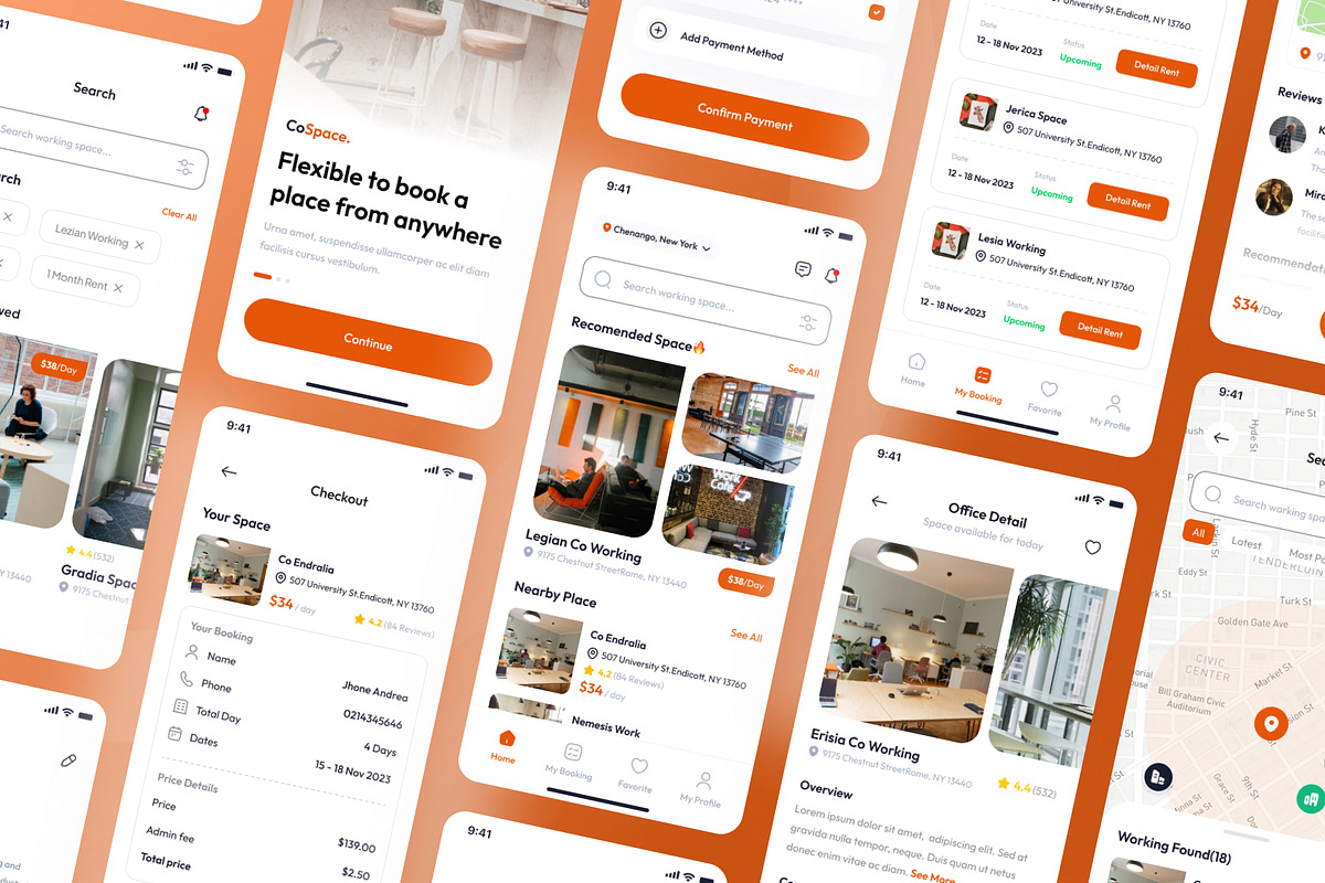 CoSpace - Rent Working Space App, an UI Kit Template by Minialis (Photo 5 of 6)