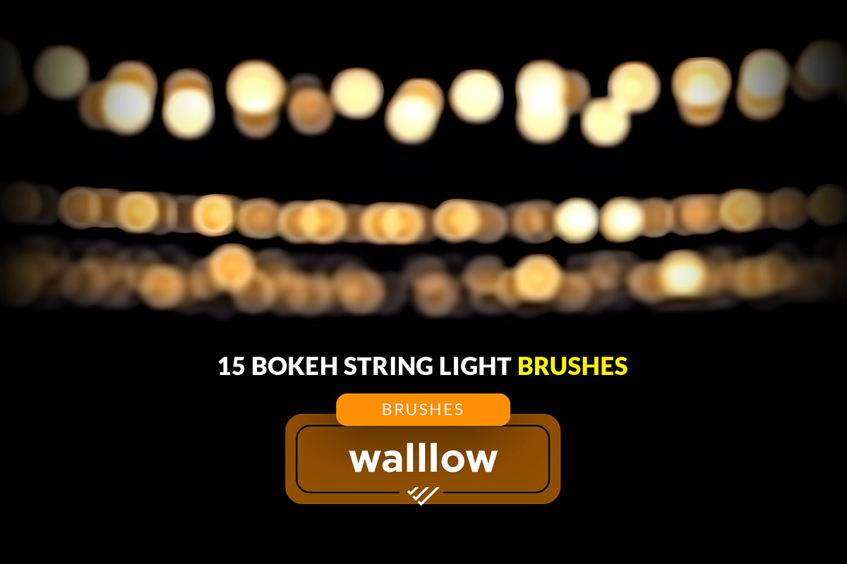 Bokeh String Light Photoshop Brush, a Brushes & More by Walllow Creatives (Photo 2 of 5)