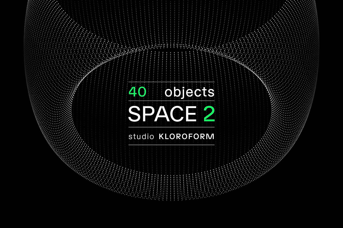 40款3D微粒子太空宇宙行星可视化大数据科技动感抽象背景矢量素材 KLOROFORM – Space 2 SPACE objects