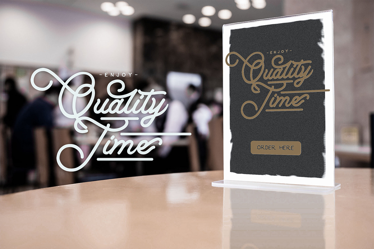 Thequilla - Monoline Script Font, a Script Font by Rometheme Std (Photo 4 of 7)