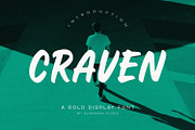 Craven - Display Font, a Script Font by Alpaprana (Thumbnail 1 of 9)