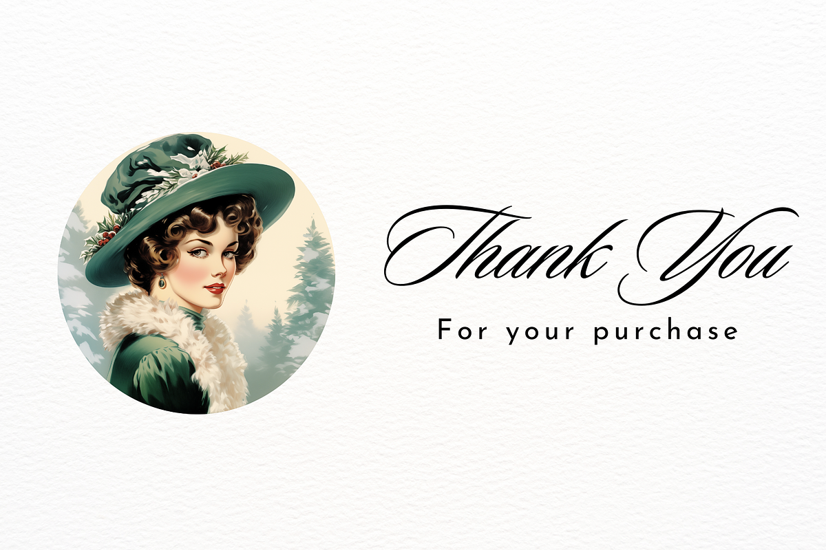 Victorian Elegant Lady Logo, a Person Illustration by New-School-Wave (Photo 5 of 5)