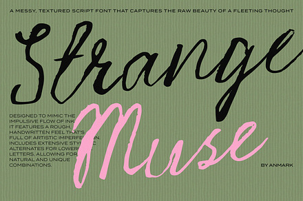 Strange Muse Messy Script Font