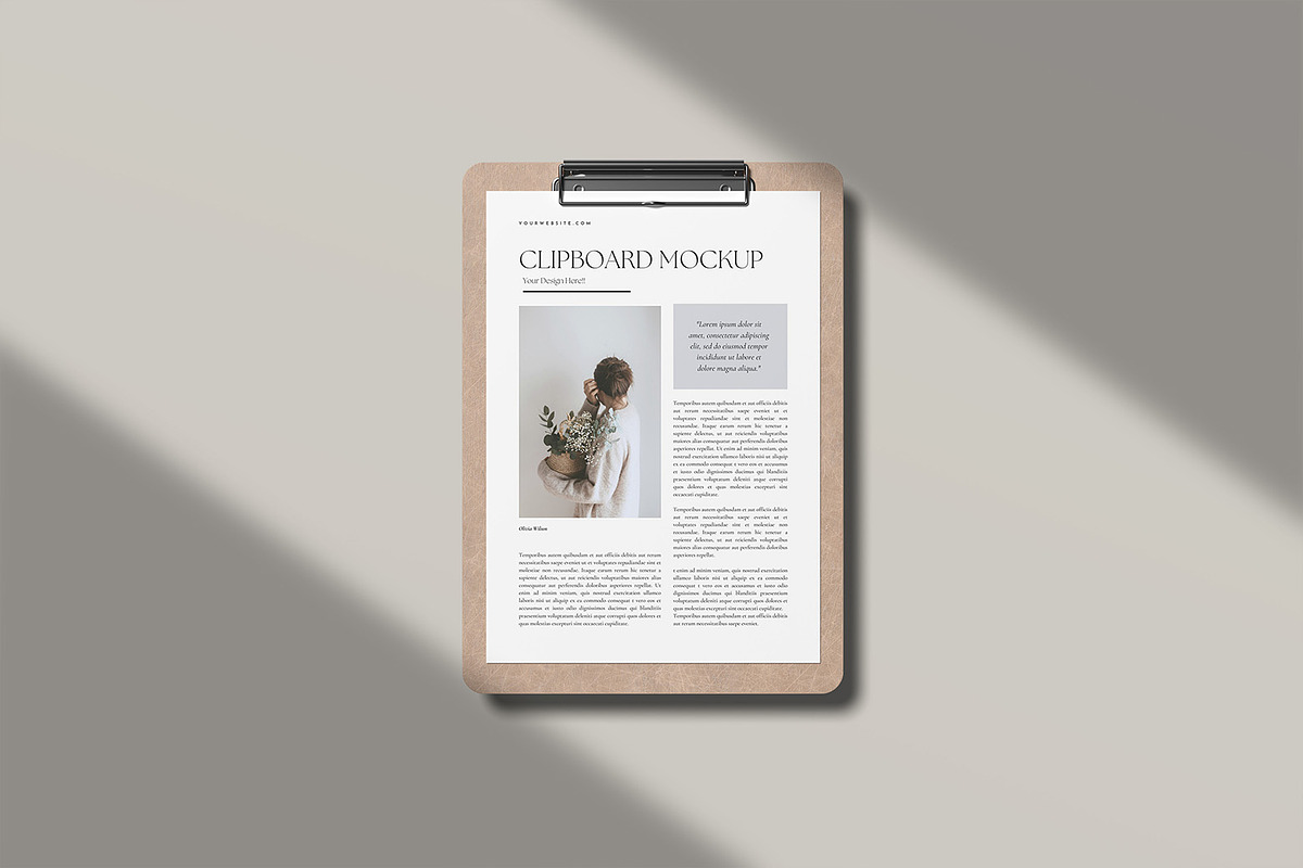 Clipboard Mockup, an Advertising Mockup by ZifaraDesign (Photo 2 of 5)