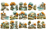 Autumn Landscapes PNG Clipart, a Seasonal Illustration by Nicolle's Colorful Art (Thumbnail 4 of 4)