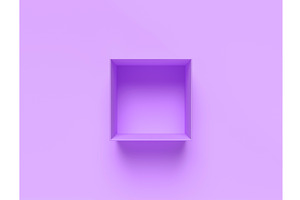 3D render of an empty violet square, an Environmental 3D Model by Liudmyla Matviiets