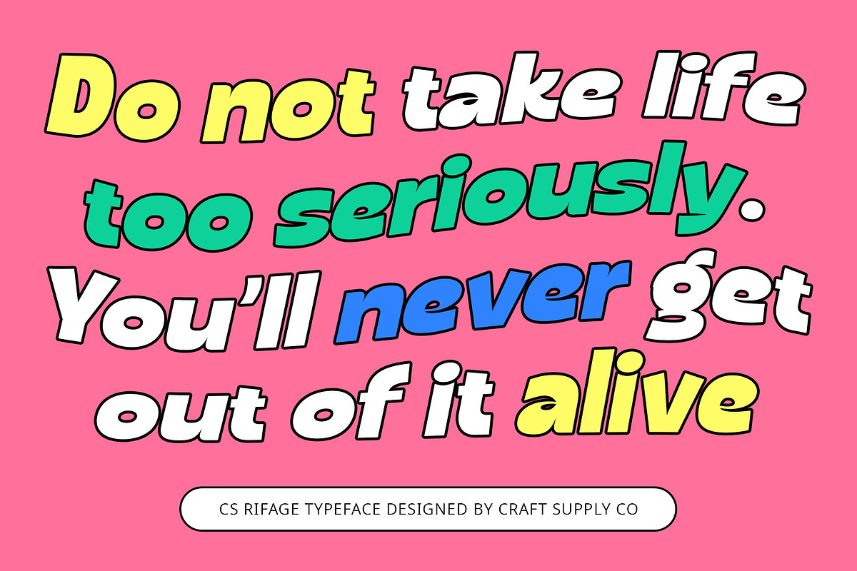 CS Rifage – Bold Font, a Sans Serif Font by Craft Supply Co. (Photo 3 of 8)