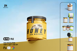 Honey Jar Mockup Set
