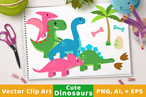Cute Dinosaur Clipart