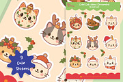 Cute Cat-Head Ornament Sticker Set, an Illustration by Dori Debreceni draws (Thumbnail 3 of 4)