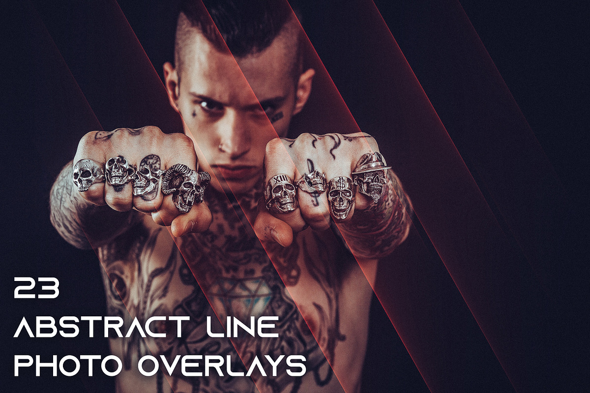 23 Abstract Line Photo Overlays preview 4