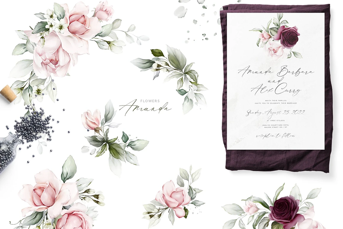 1K+ Belle Watercolor Floral Bundle, an Illustration by Karma (Photo 34 of 54)