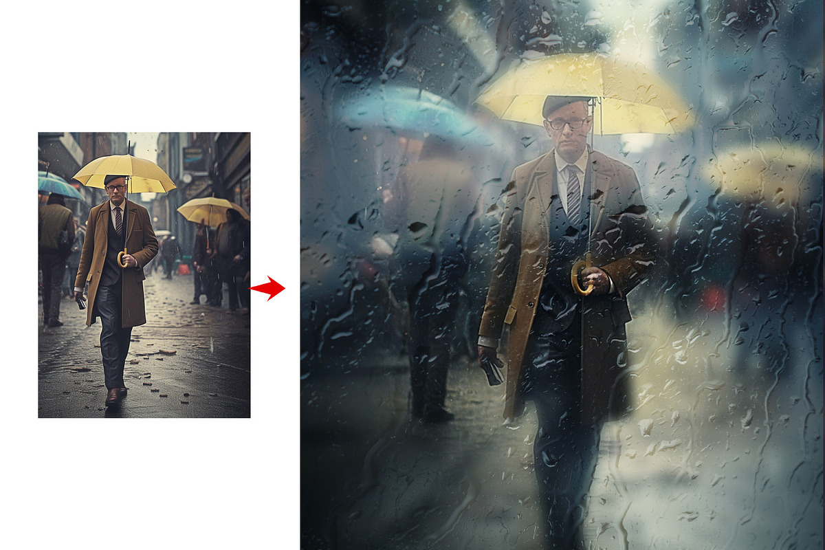 Rain Day Wet Glass Photo Effect, an Action Add-On by MRI STUDIO (Photo 10 of 13)