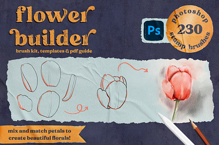 Flower Builder Kit for Photoshop