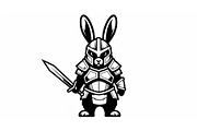 Warrior Bunny Knight Silhouette, an Illustration by jahid234 (Thumbnail 15 of 49)