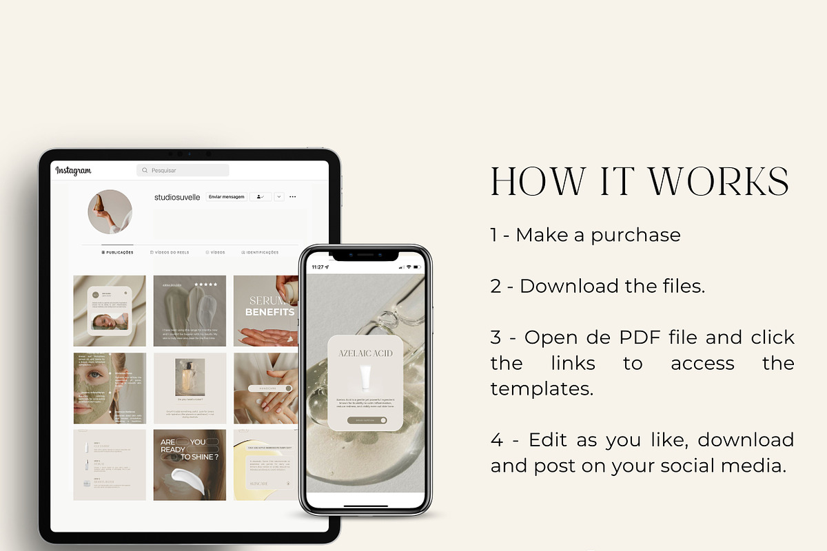 SKINCARE Canva templates, a Social Media Template by Studio Suvelle (Photo 7 of 9)