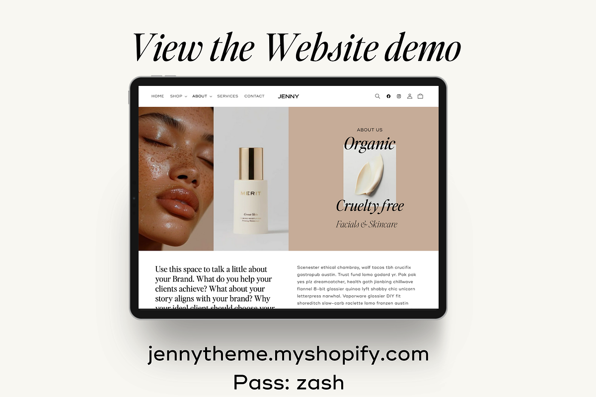 Jenny - Skincare Shopify Theme, a Shopify Template by Studio Zash (Photo 5 of 11)