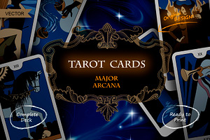 Night Tarot Cards, Major Arcana