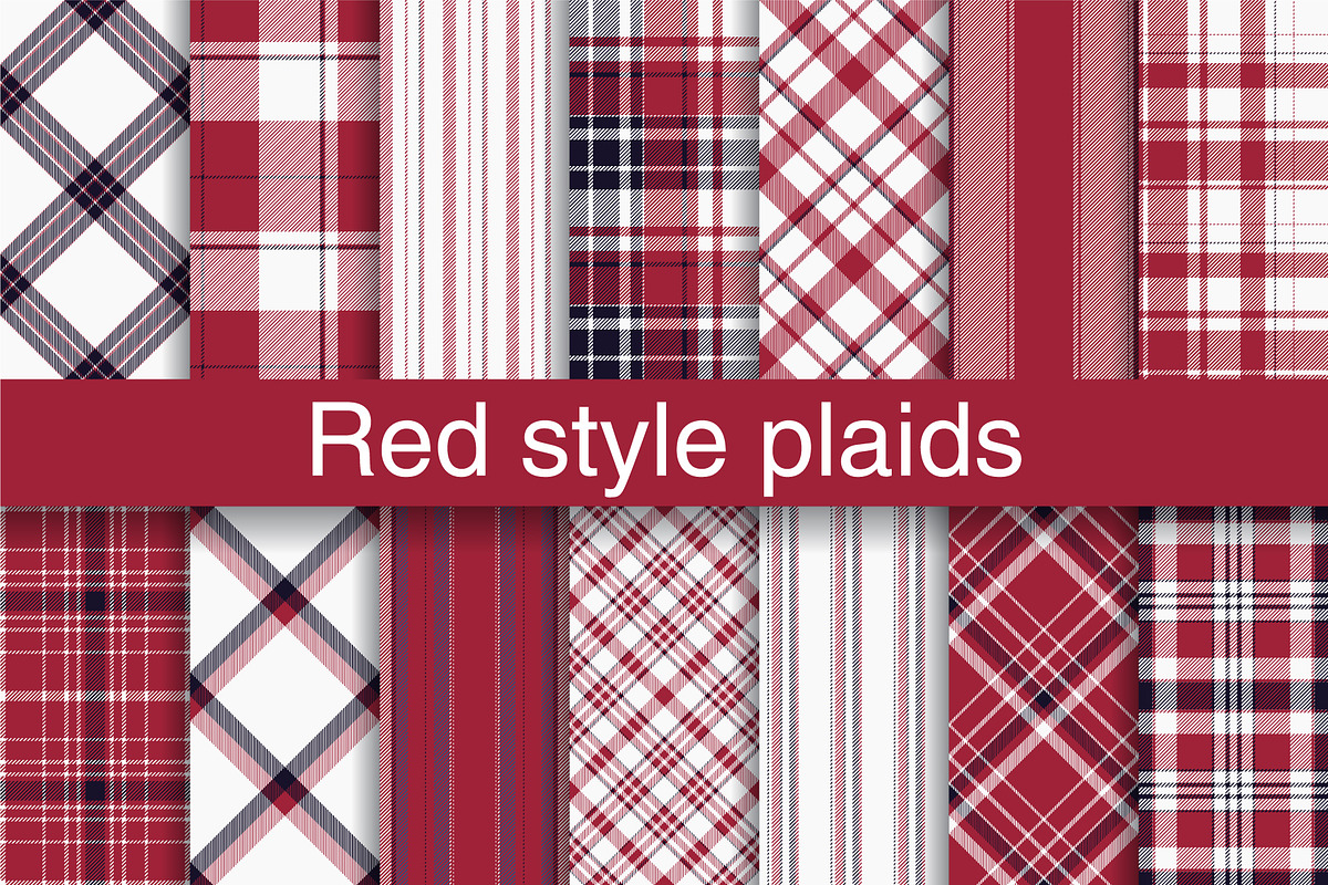 #79 Red & White Textile Design, a Pattern Graphic by Plaid4You (Photo 1 of 9)