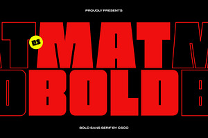 CS Matbold – Modern Thick Font