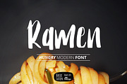 Ramen The Hungry Font, a Font by YandiDesigns (Thumbnail 1 of 3)