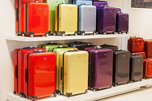 Colorful metallic luggage bags, a Beauty & Fashion Photo by BOOCYS