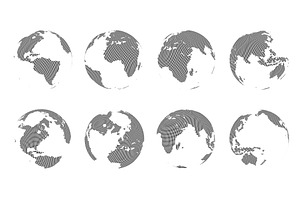 World 3d map. Globe sphere with, a Technology Illustration by winwin.art