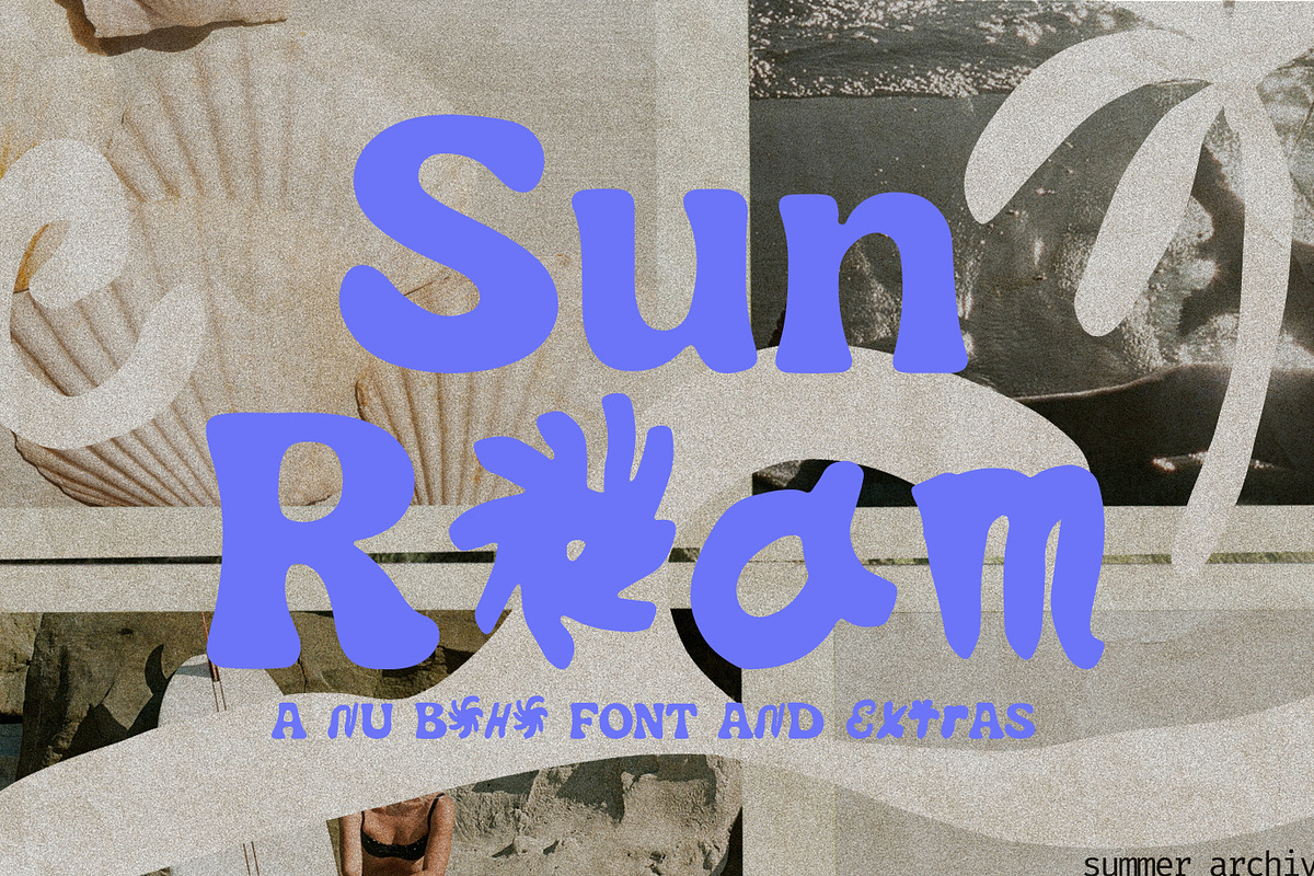 Sunroam Bold Retro Symbols Font Duo, a Font by Laras Wonderland (Photo 1 of 12)