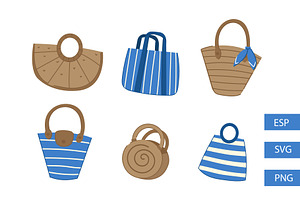 A Set of Summer Beach Bags
