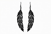 Leaf Earring Silhouette Bundle, an Object Graphic by abu67222 (Thumbnail 10 of 11)