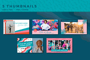 Youtube: Colorful Retro Branding Kit, a Social Media Template by Liseno Designs (Thumbnail 4 of 7)