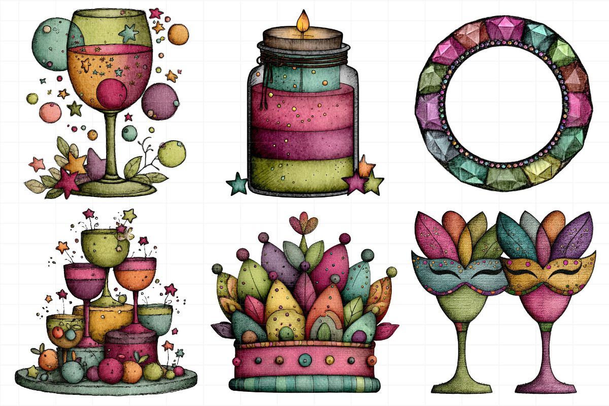 Gliteer New Year Clipart, an Illustration by Daily.Designs (Photo 3 of 5)