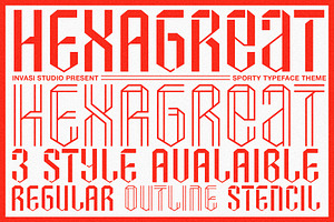 Hexagreat - Sport Display Font