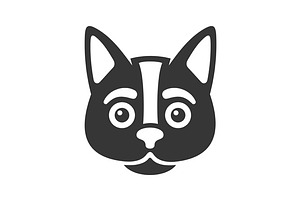 Black Cat Face Icon