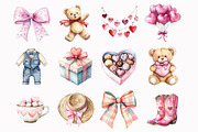 Watercolor Romantic Teddy Bears Clip, a Seasonal Illustration by Design Market (Thumbnail 5 of 5)