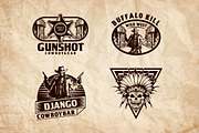 Django Wild West ( Western Badges ), an Object Graphic by TSV Creative (Thumbnail 4 of 5)