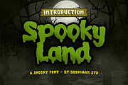 Spooky Land - A Display Font, a Sans Serif Font by Boediman (Thumbnail 1 of 7)