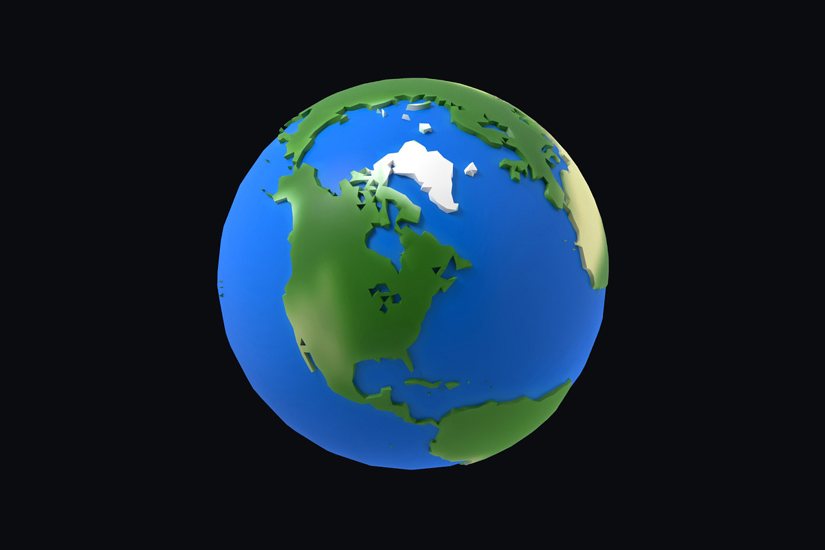 Earth low poly simple design cartoon, an Environmental 3D Model by CGTech (Photo 3 of 24)