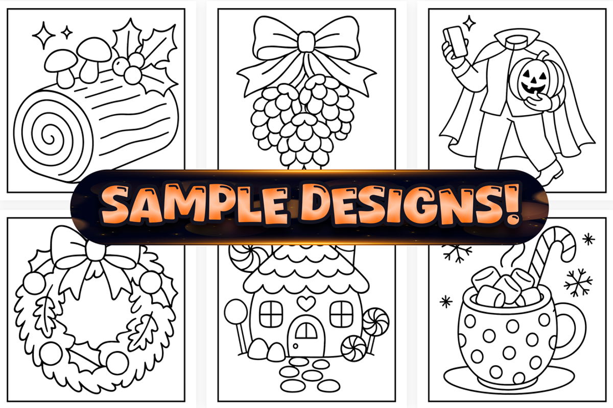 Cozy Girl Season Coloring Pages, a Seasonal Illustration by Craftsbeefy (Photo 3 of 4)