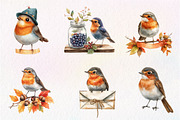 Autumn American Robin Bird Clipart, an Illustration by CreationArt (Thumbnail 8 of 9)