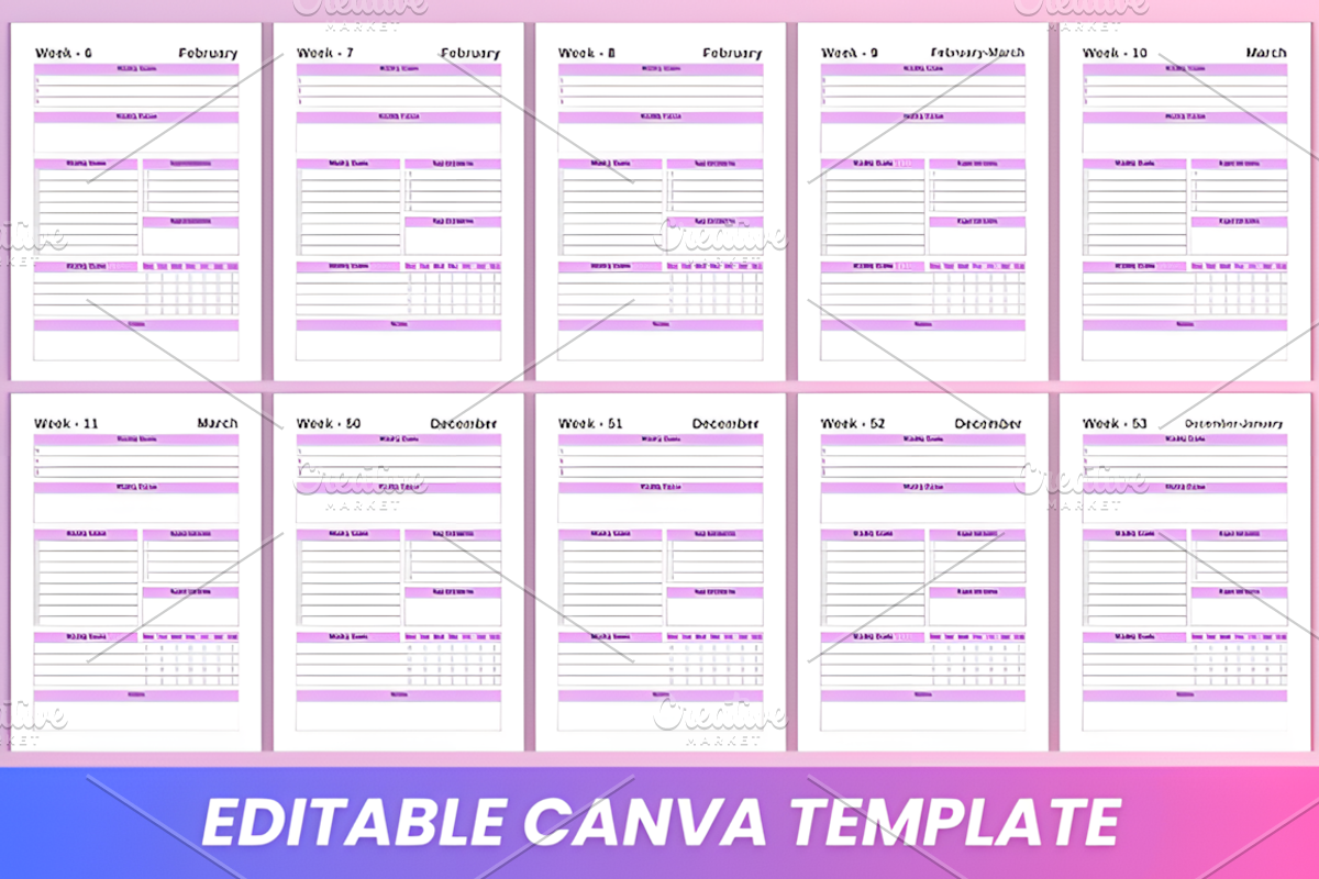 Premium Planner Kdp Interior, a Social Media Template by Ink Gallery (Photo 3 of 7)